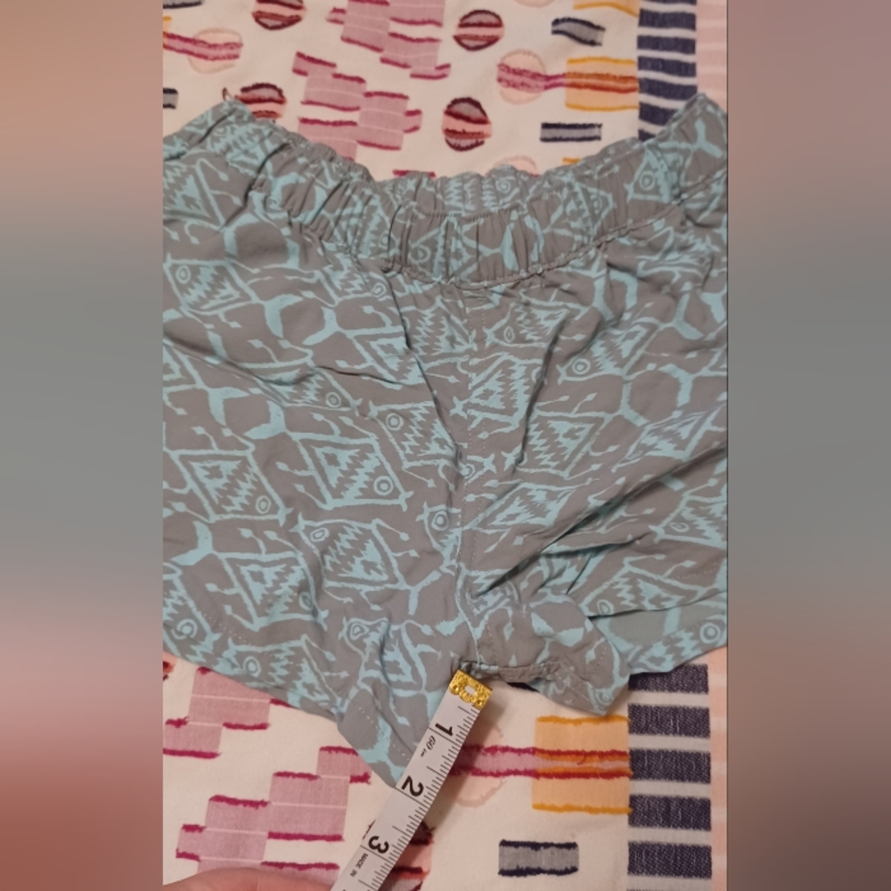 Patagonia Gray and Seafoam Fish Patterned Shorts Small - Picture 4 of 5